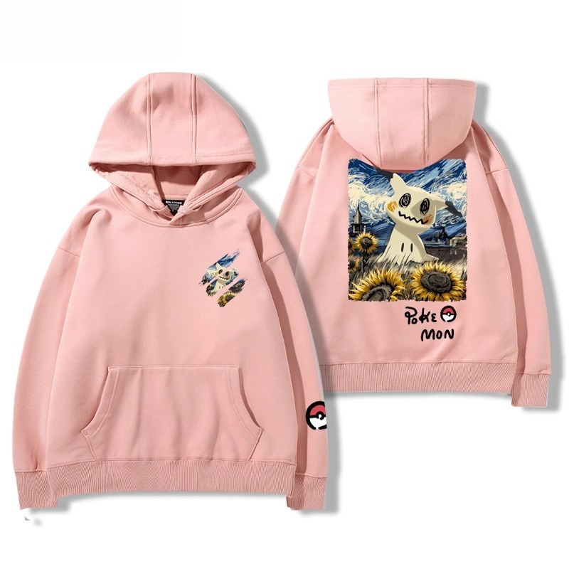 寶可夢油畫系列 聯名衛衣2025秋冬新款親子情侶裝連帽衛衣