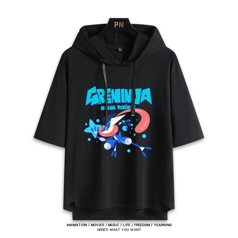 寶可夢新款 親子情侶男女款連帽短袖T恤