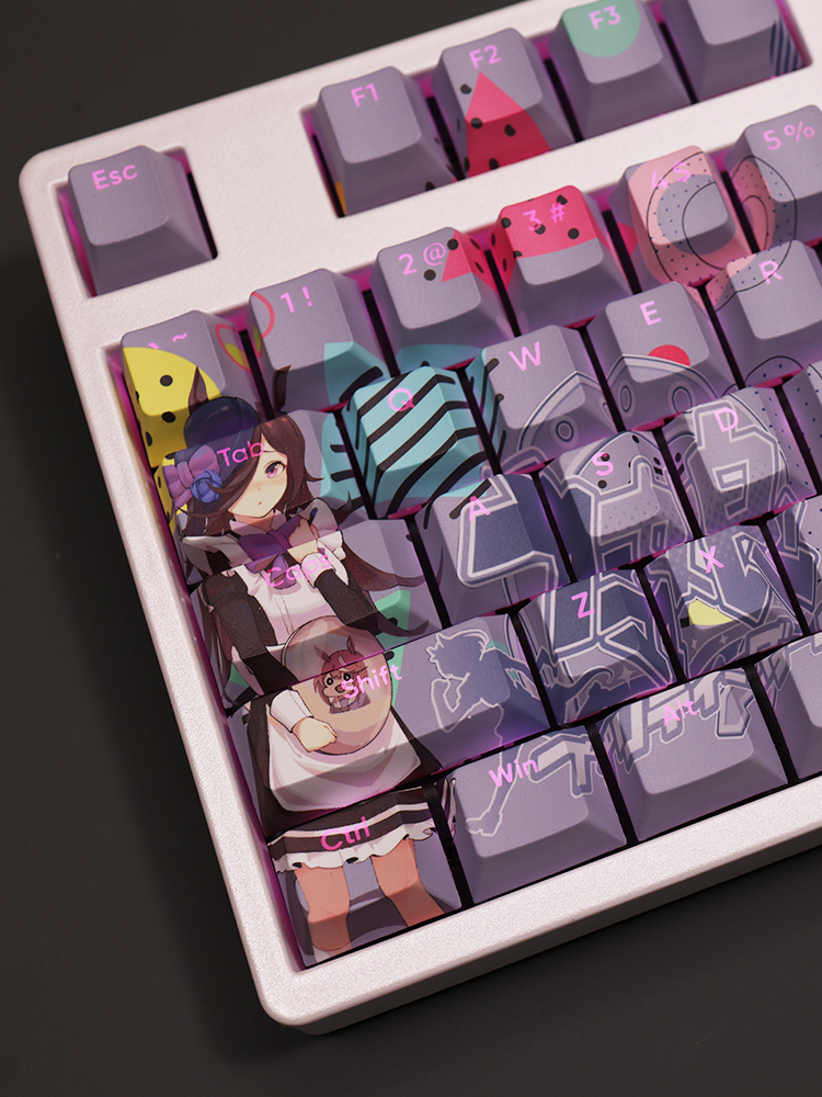 米浴賽馬娘透光RGB108鍵標準配列衛星軸鍵帽-CASEZONE