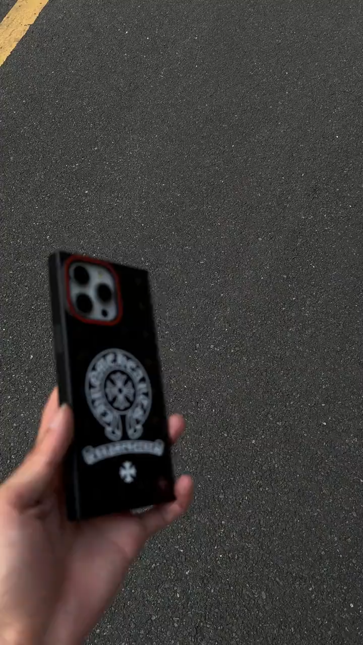 克羅心方形磁吸磨砂手機殼