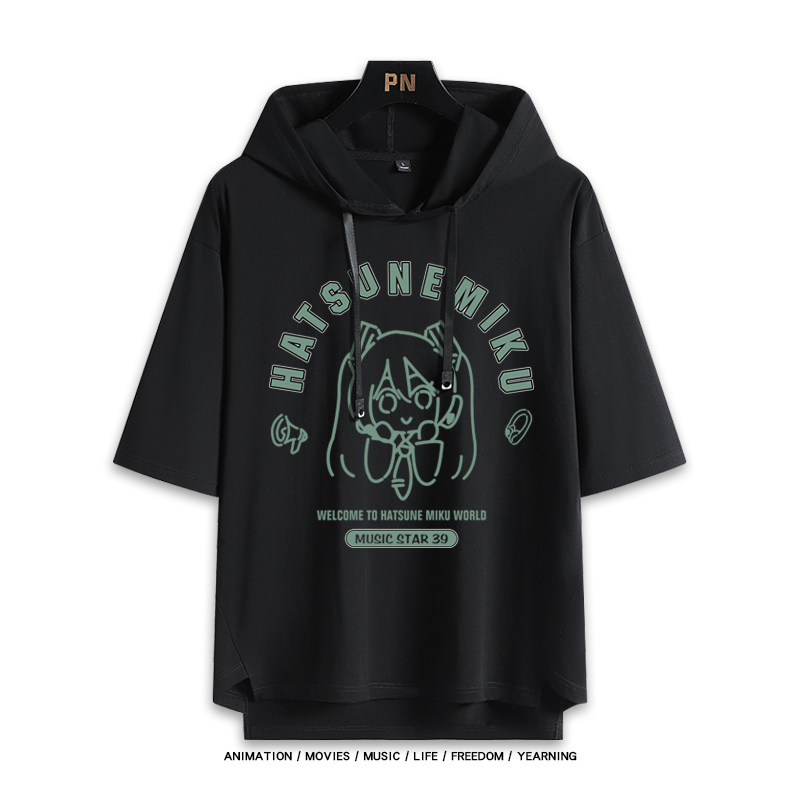 初音MIKU 連帽短袖T恤