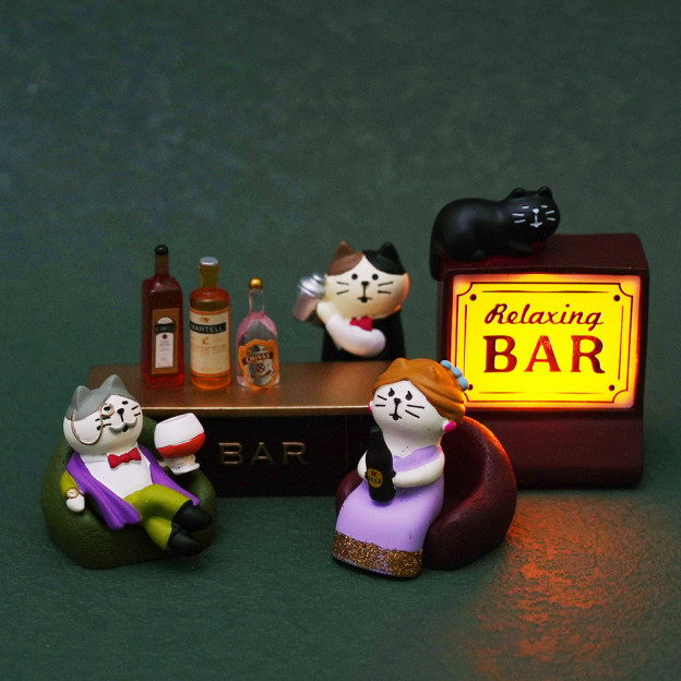 日式酒吧貓咪LED小夜燈｜辦公室/咖啡店氛圍燈｜創意擺件禮物-CASEZONE