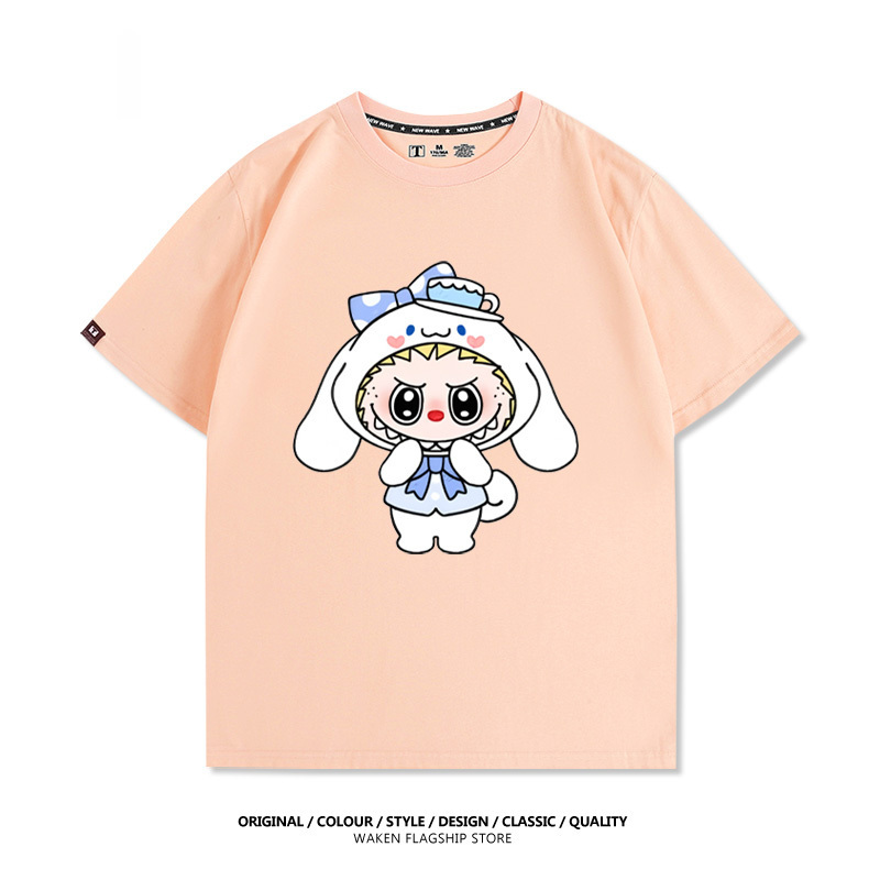 LabubuX三麗鷗 印花短袖T恤-CASEZONE