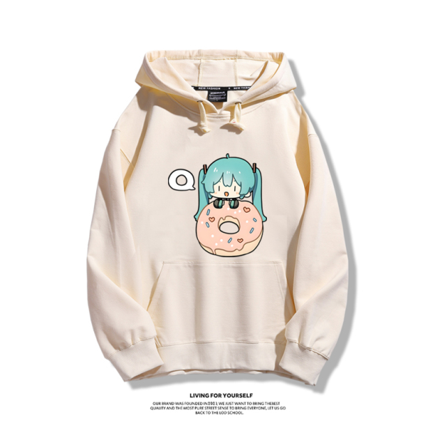 初音未來新款 親子情侶男女款連帽衛衣-CASEZONE