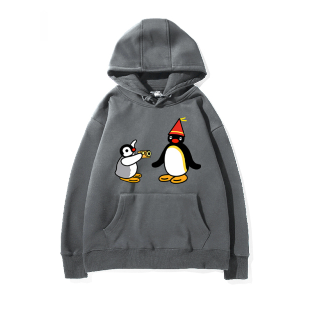 企鵝家族Pingu新款 親子情侶男女款連帽衛衣-CASEZONE