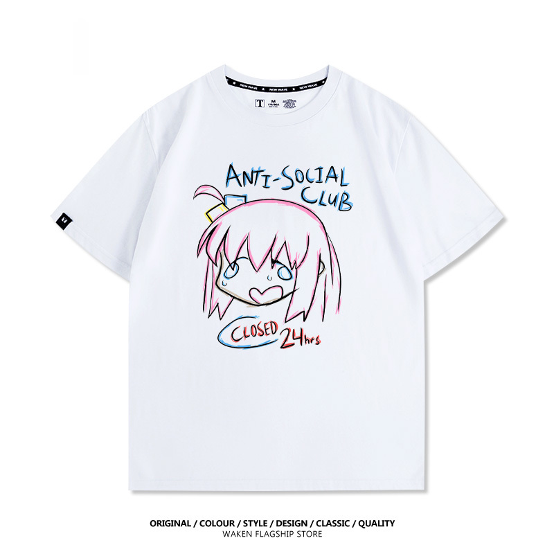 孤獨搖滾 後藤一里 印花短袖T恤-CASEZONE