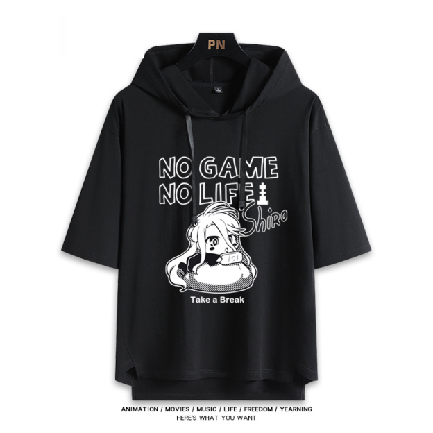 遊戲人生 連帽短袖T恤