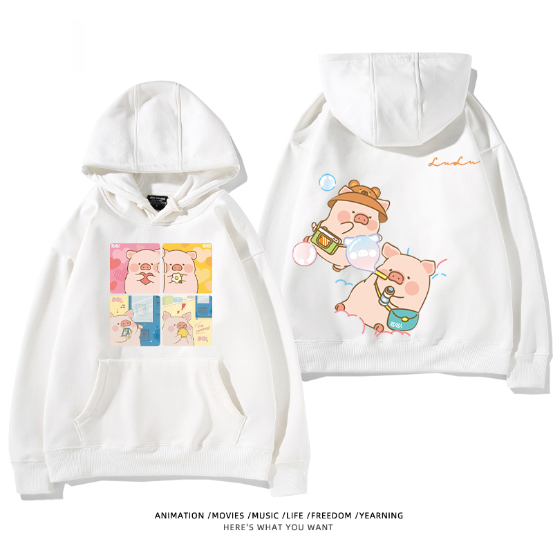 LULU豬新款 親子情侶男女款連帽衛衣-ZUIHANG SHOP