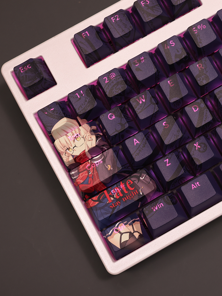 謎之女主角X透光RGB108鍵標準配列衛星軸鍵帽-CASEZONE