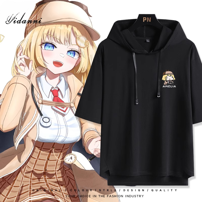 Vtuber Hololive新款 親子情侶男女款連帽短袖T恤