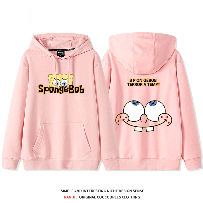 海綿寶寶聯名 2025秋冬新款 親子情侶裝連帽衛衣