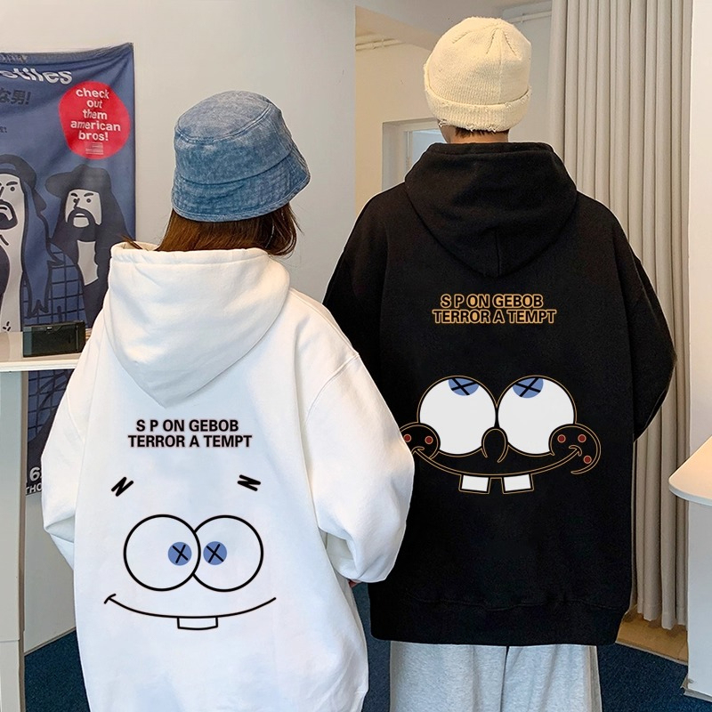 海綿寶寶聯名 2025秋冬新款 親子情侶裝連帽衛衣