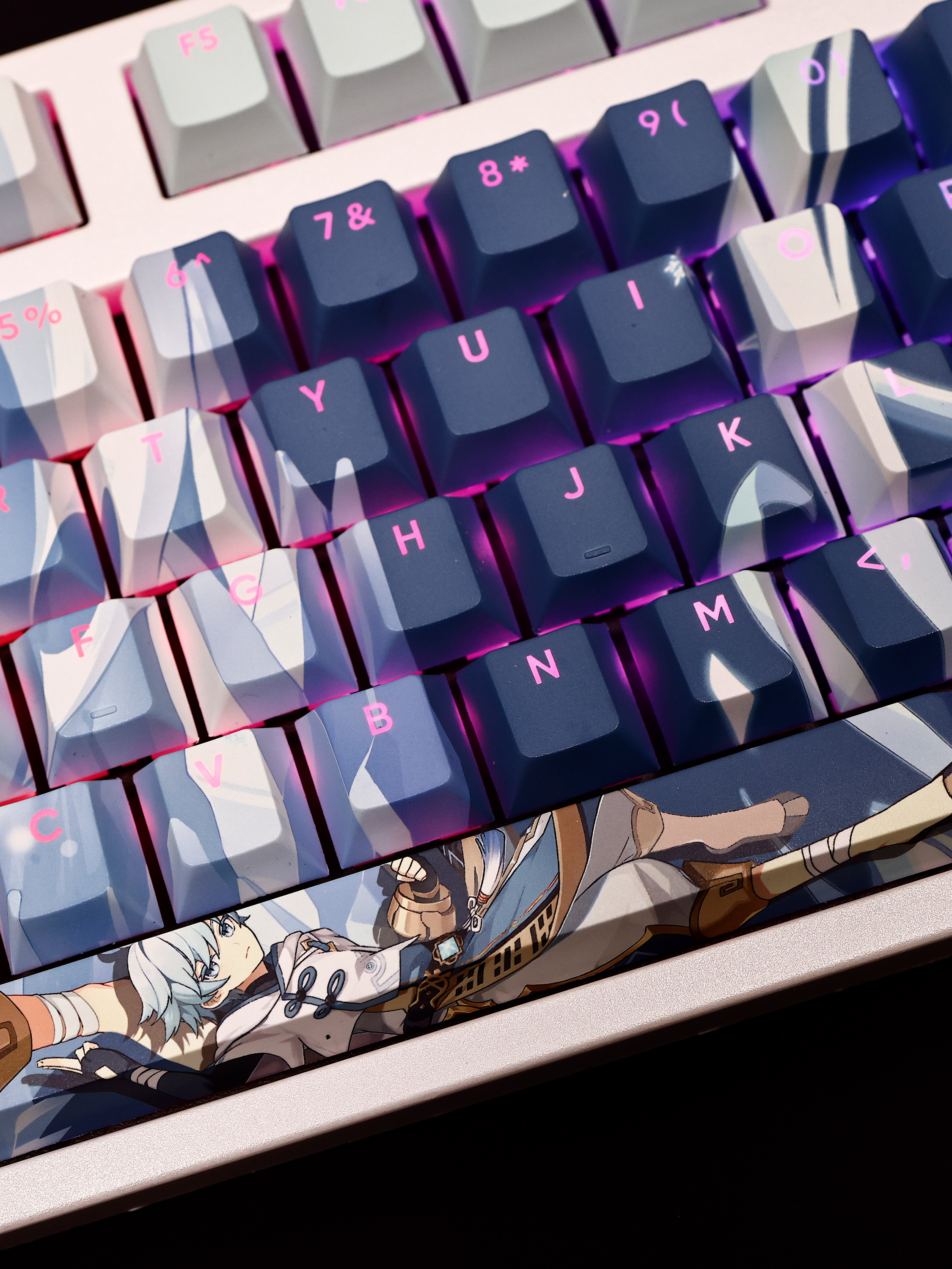 重雲原神透光RGB108鍵標準配列衛星軸鍵帽-CASEZONE