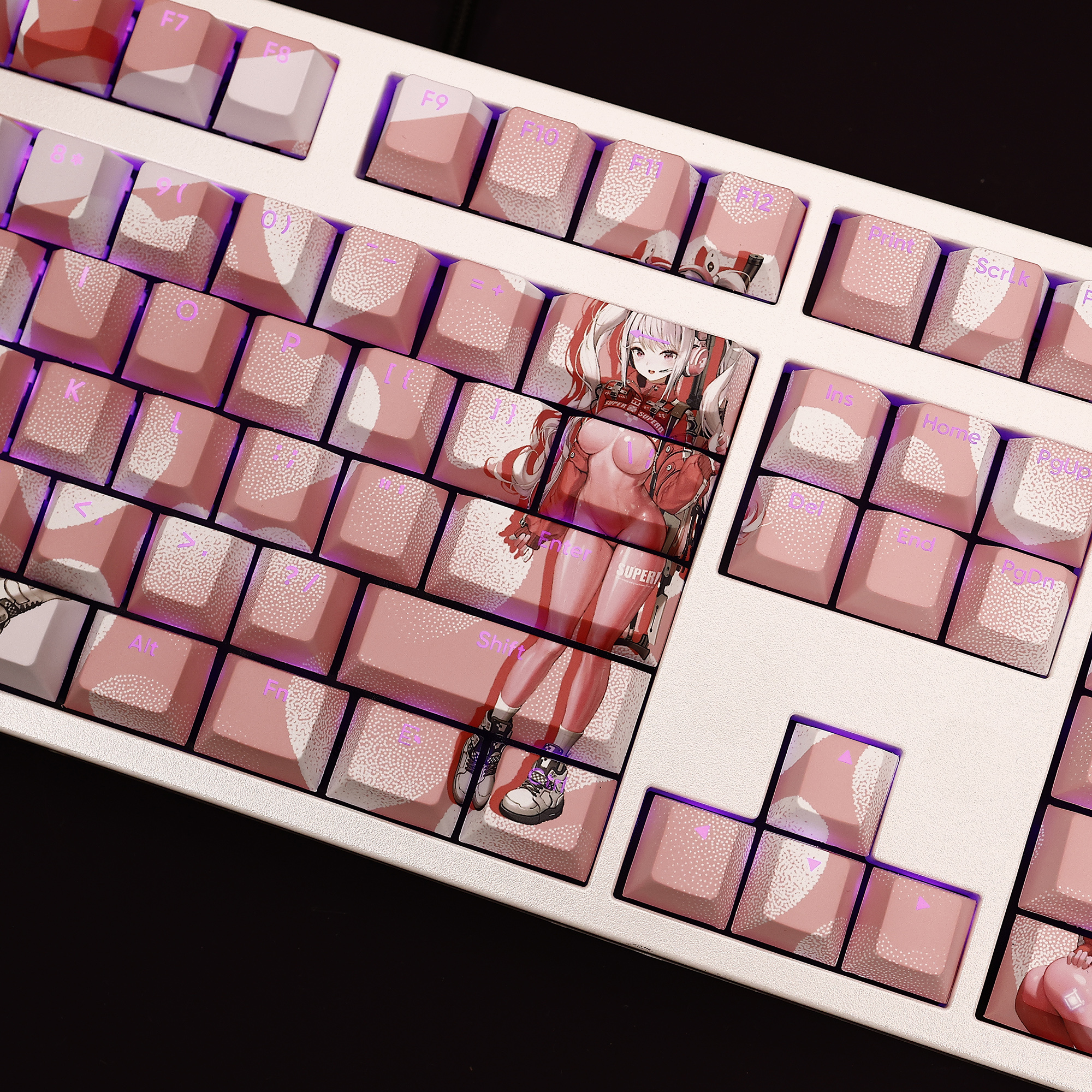 勝利女神nikke透光RGB108鍵標準配列衛星軸鍵帽-CASEZONE