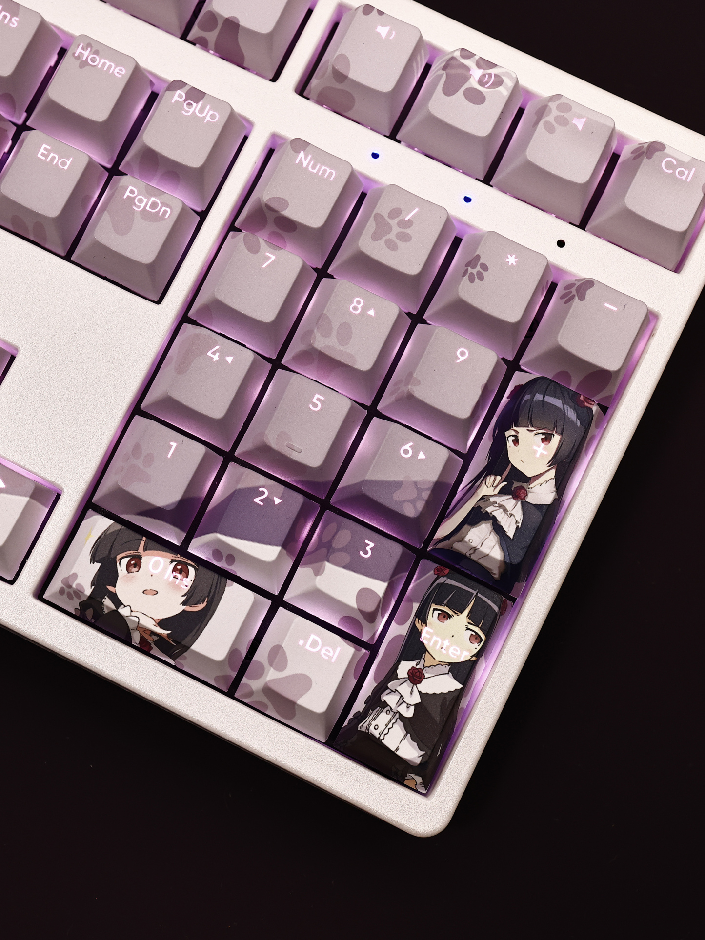 五更琉璃透光RGB108鍵標準配列衛星軸鍵帽-CASEZONE