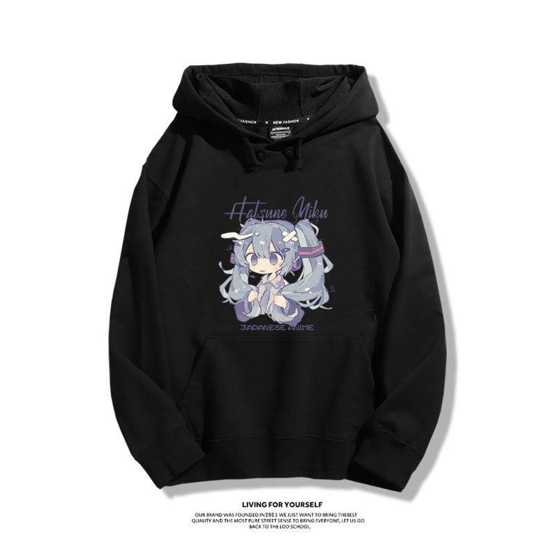 Q版初音未來新款 親子情侶男女款連帽衛衣-CASEZONE