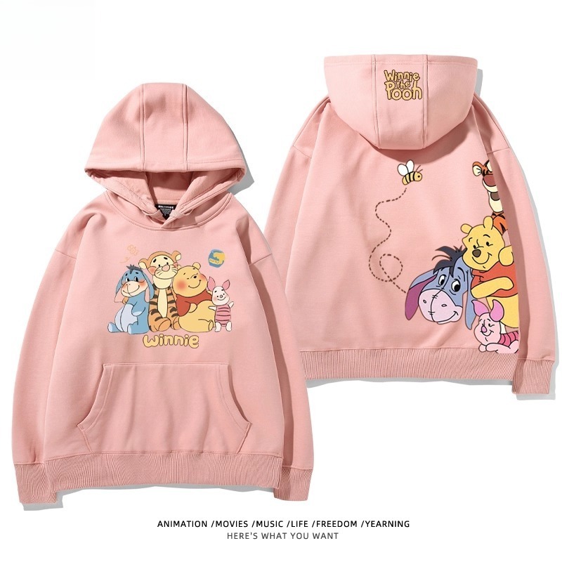 小熊維尼 聯名衛衣2025秋冬新款親子情侶裝連帽衛衣