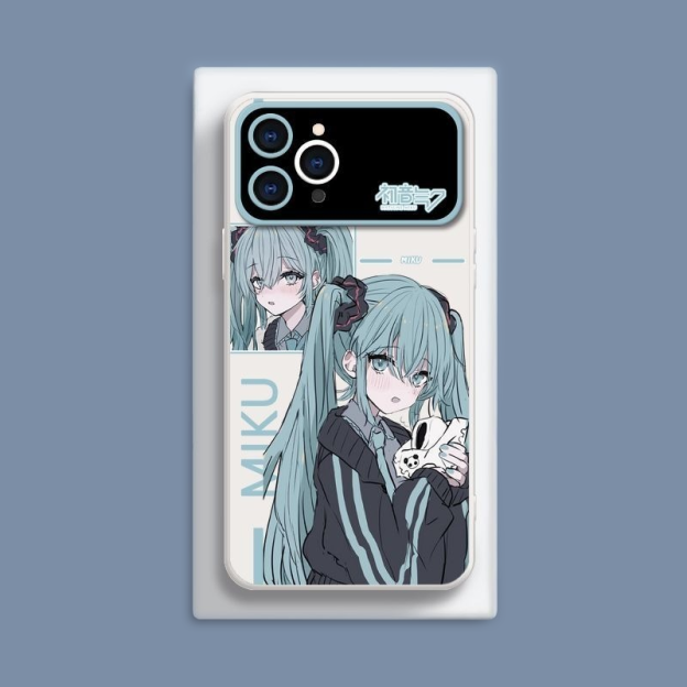 Miku初音未來液態大視窗全包矽膠防摔軟殼-CASEZONE