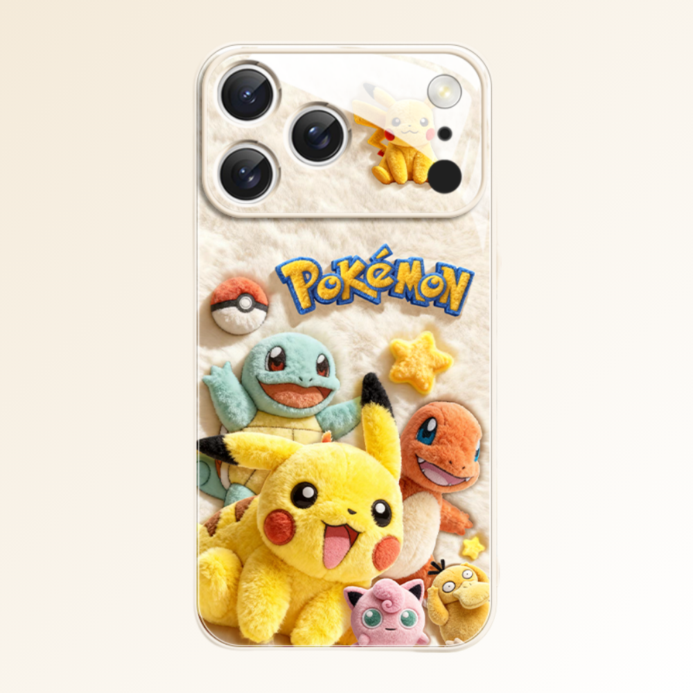 毛絨寶可夢 新款高清全包防摔玻璃殼