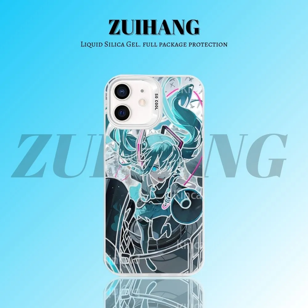 初音未來彩銀防摔手機殼-CASEZONE