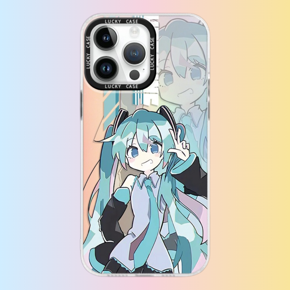 初音未來極光鐳射防摔手機殼-CASEZONE