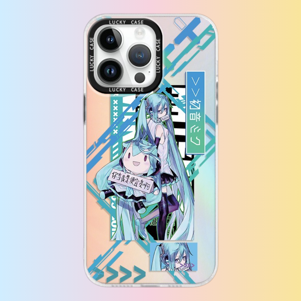 初音未來極光鐳射防摔手機殼-CASEZONE