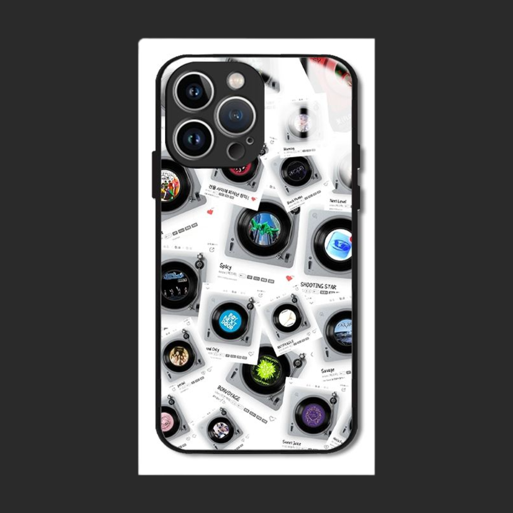 Kpop新款高清全包防摔玻璃殼-CASEZONE