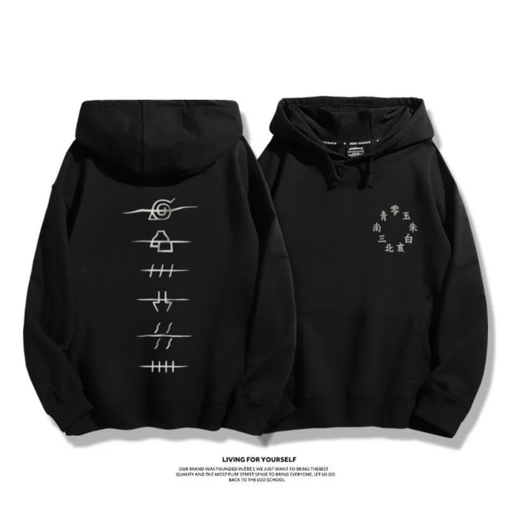 火影忍者曉組織 2025秋冬新款 親子情侶裝連帽衛衣