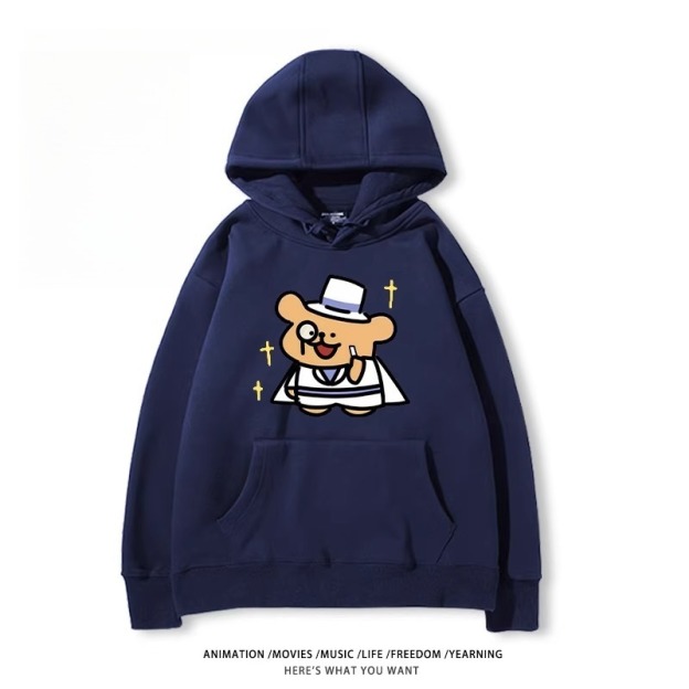 缐條小狗X名偵探柯南新款 親子情侶男女款連帽衛衣