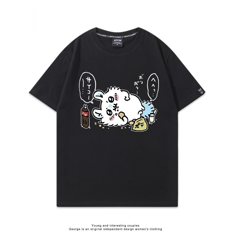 Chiikawa 2025親子情侶男女同款 印花短袖T恤-CASEZONE