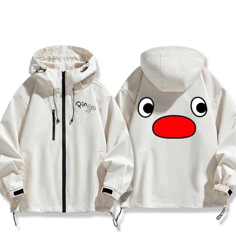 Pingu企鵝家族周邊 男女同款秋冬衝鋒衣