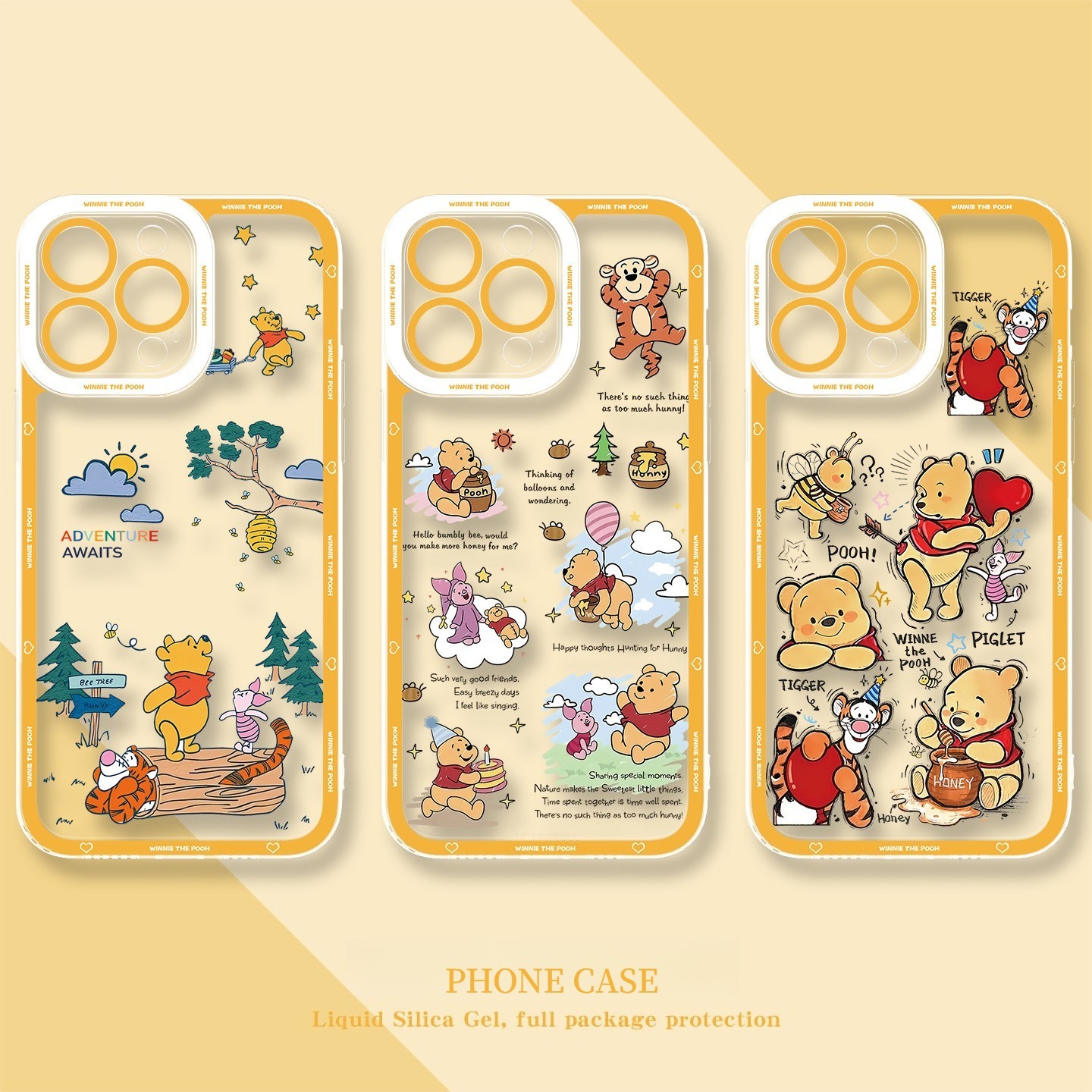 Pooh Bear 小熊維尼天使眼透明手機殼