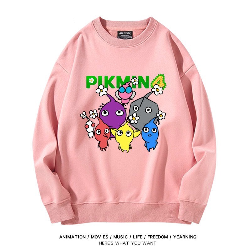 皮克敏PIKMIN4聯名男女同款情侶親子 圓領長袖