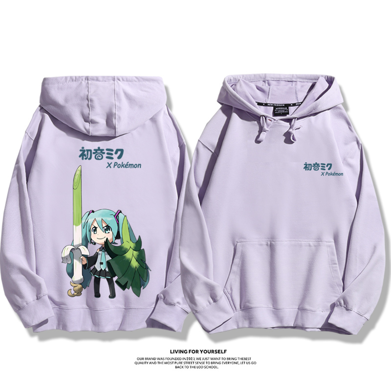 初音未來新款 親子情侶男女款連帽衛衣-CASEZONE