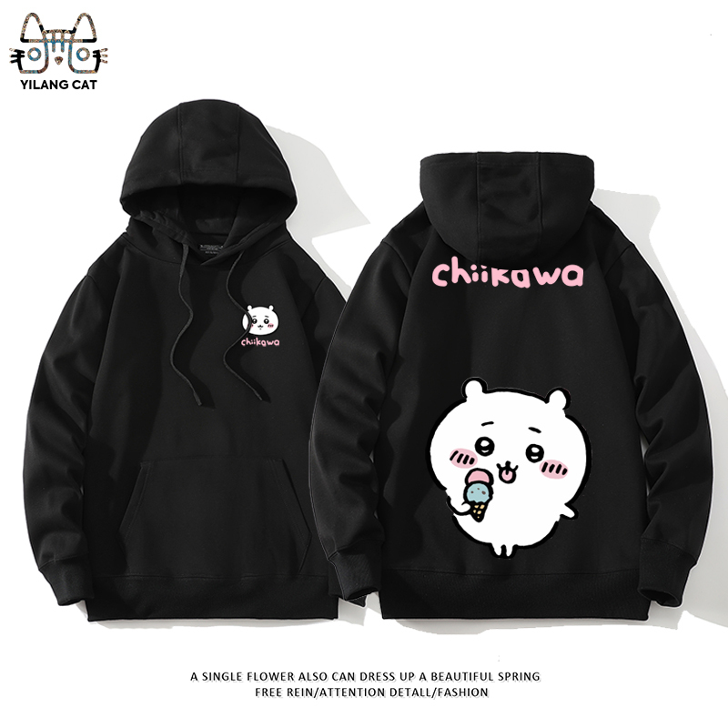 Chiikawa聯名衛衣2025秋冬新款親子情侶裝連帽衛衣