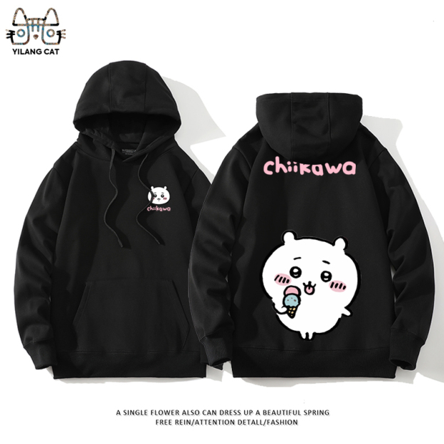 Chiikawa聯名衛衣2025秋冬新款親子情侶裝連帽衛衣