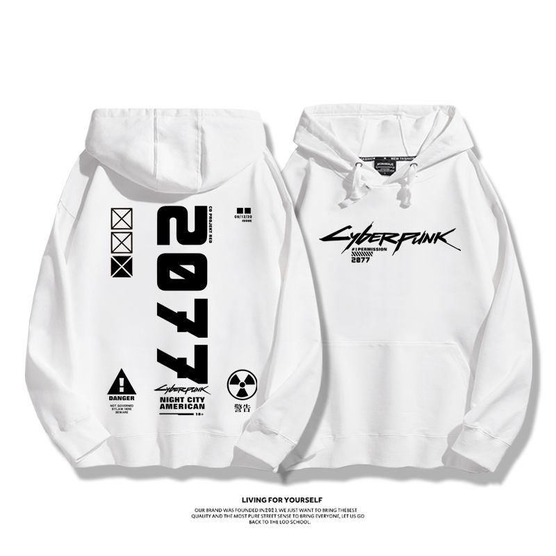 電馭叛客2077新款 親子情侶男女款連帽衛衣