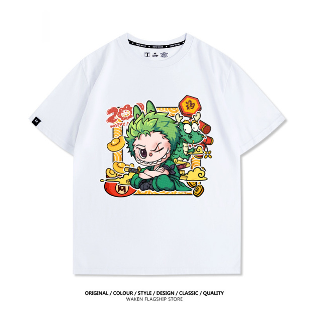 LabubuX航海王 印花短袖T恤-CASEZONE