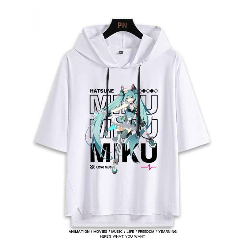 初音未來 連帽短袖T恤-CASEZONE
