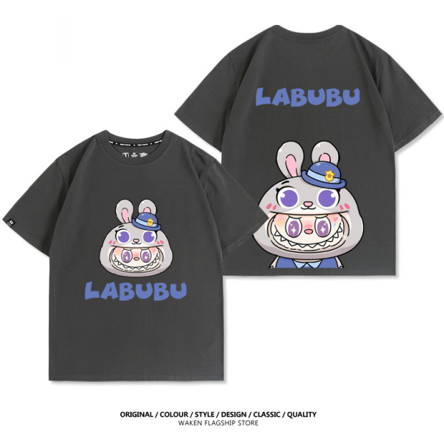 LabubuX瘋狂動物城 印花短袖T恤-CASEZONE