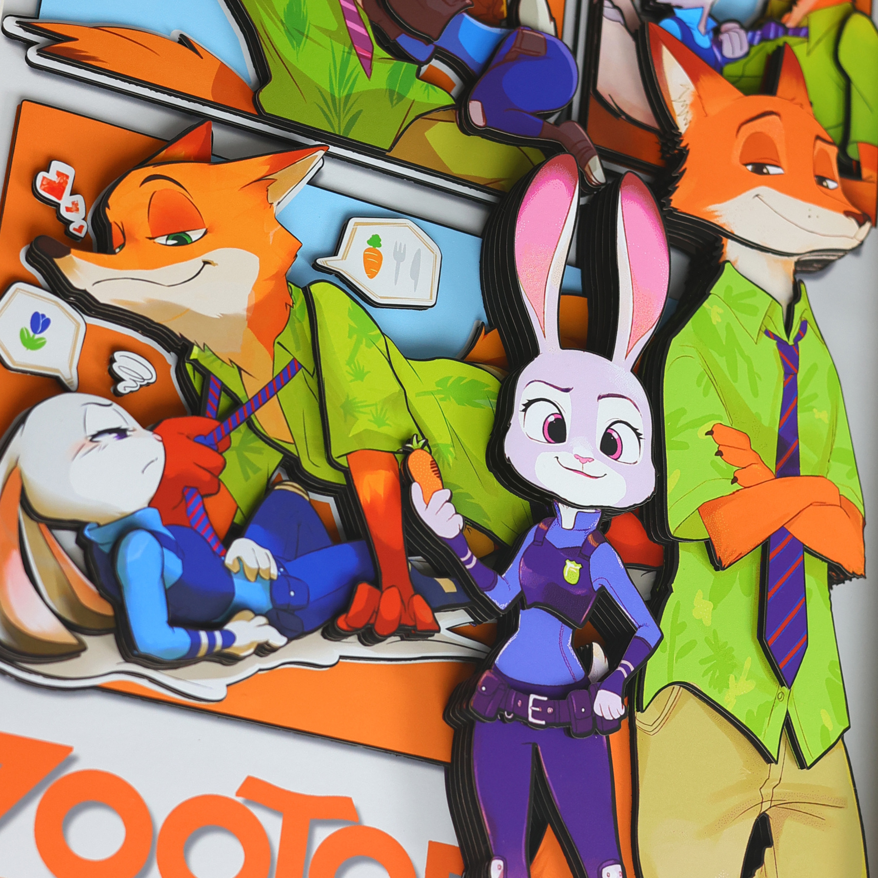 瘋狂動物城 3D立體畫-CASEZONE