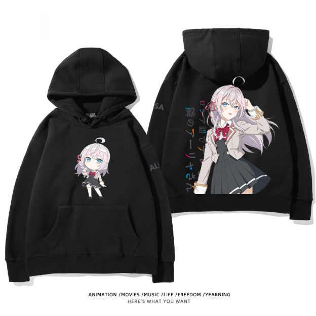 不時輕聲地以俄語遮羞的鄰座艾莉同學新款 親子情侶男女款連帽衛衣-CASEZONE