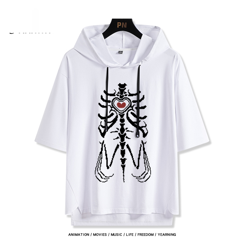 虛擬主播女孩重度依賴超天醬雨  連帽短袖T恤-CASEZONE