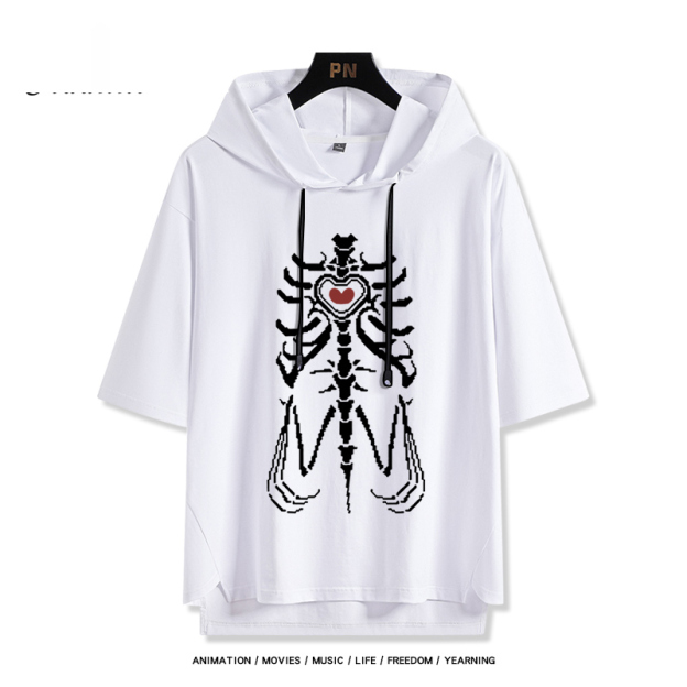 虛擬主播女孩重度依賴超天醬雨  連帽短袖T恤-CASEZONE