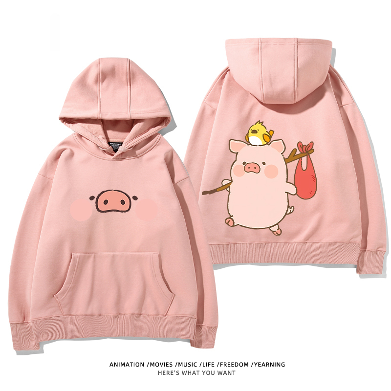 LULU豬新款 親子情侶男女款連帽衛衣-ZUIHANG SHOP