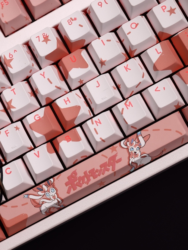 仙子伊布透光RGB108鍵標準配列衛星軸鍵帽-CASEZONE