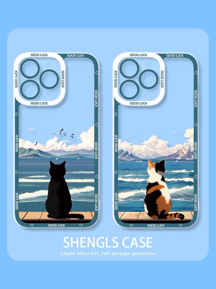 貓咪透明防摔軟殼-CASEZONE