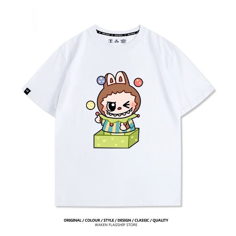 Labubu周邊卡通 印花短袖T恤-CASEZONE