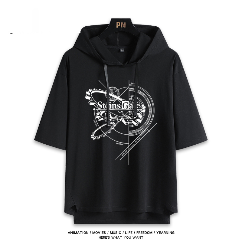 命運石之門 連帽短袖T恤