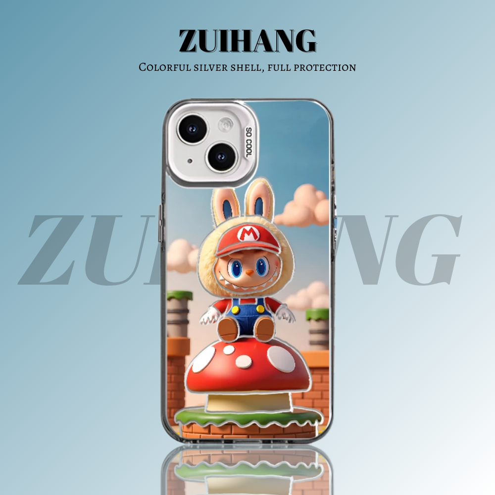 labubu 彩銀防摔手機殼-CASEZONE